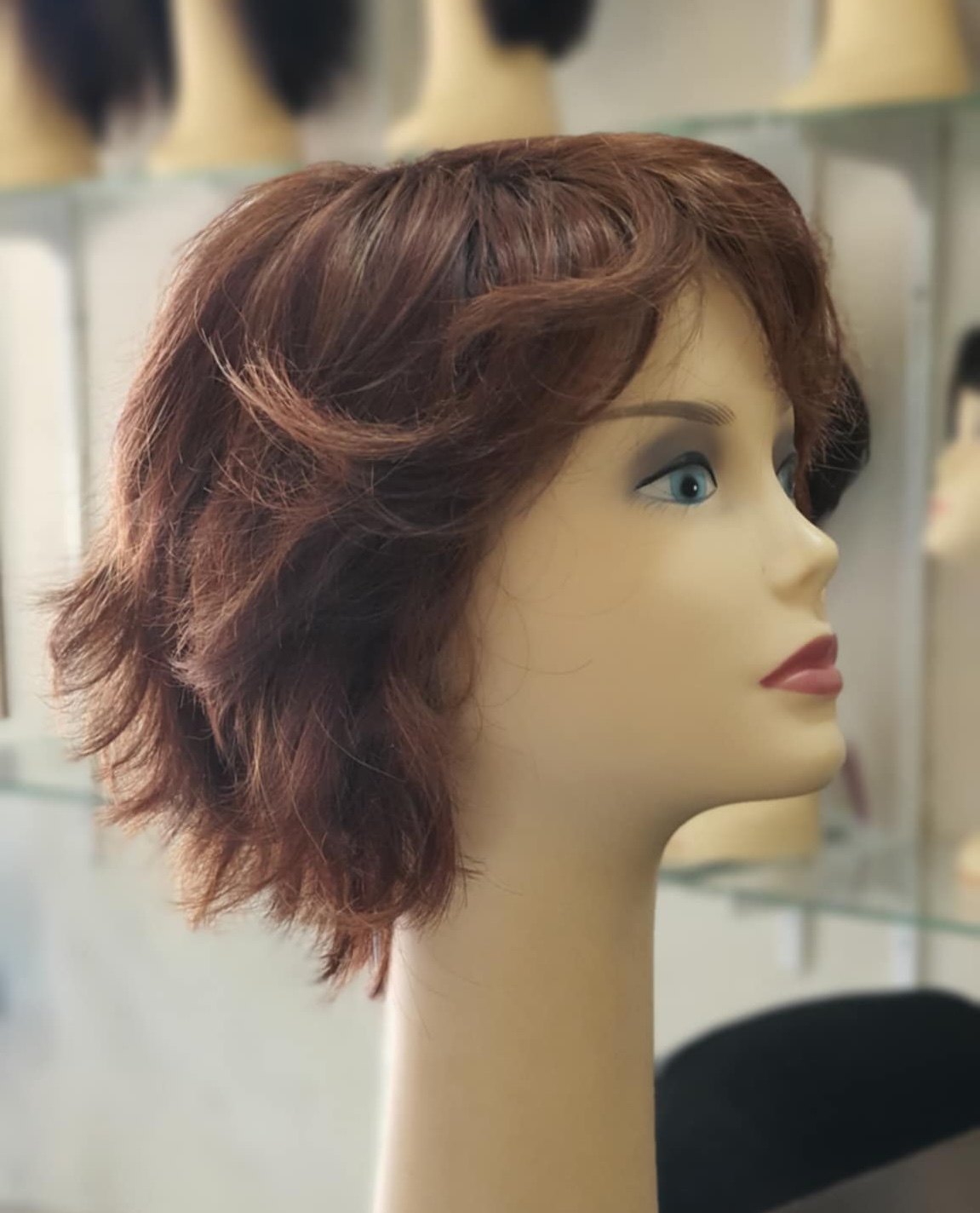 Peluca rubia balayage